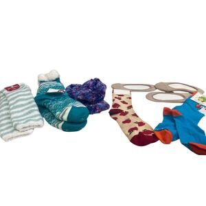 8 Pairs New Womens Fuzzy Winter Sock Slipper Warm Apple Stripe Socks Lot